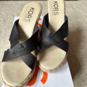 KORS by Michael Kors | Espadrille, Licorice, Black Vacchetta, (Size 11M) - NEW